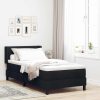  Boxspring ágy matraccal Fekete 90 x 190 cm Szövet és Mérnöki Fa