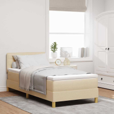  Boxspring ágy matraccal matracmal Krém 100 x 200 cm szövet ágy és ágykellék