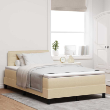  Boxspring ágy matraccal matracmal Krém 120 x 200 cm szövet ágy és ágykellék