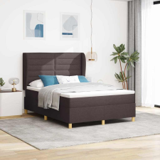  Boxspring ágy matraccal Sötétszürke 90x190 cm Szövet sötétbarna ágy és ágykellék