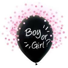  "Boy or Girl?" babaváró lufi - rózsazsín 4db party kellék
