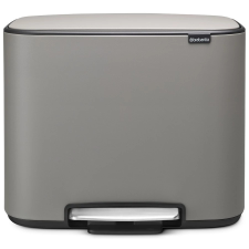Brabantia Bo Pedal Bin acél pedálos szelektív szemetes - betonszürke ásványi textúra 3x11L szemetes