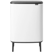 Brabantia Bo Touch Bin Hi XXL acél nyomófedeles szemetes magasított, lábakkal - fehér 60L szemetes