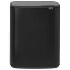 Brabantia Bo Touch Bin XXL acél nyomófedeles szelektív szemetes - matt fekete 2x30L szemetes