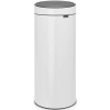 Brabantia Brabantia Touch Bin New Soft-Touch nyomófedeles hulladékgyűjtő belső tartállyal, kerek, 30L - G méret, acél, fehér - 115141