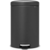 Brabantia NewIcon pedálos hulladékgyűjtő szagmentesen záródó Soft-Close fedél, műanyag tartály, 20L - Y méret, acél, határtalan szürke ásványi textúra - 114182 (11 41 82)