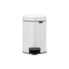 Brabantia Pedal Bin Newicon, White, 3 liter, pedálos szemetes, fehér, 180217