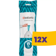 Brabantia PerfectFit szemeteszsák, W méret, 5L, 20 db/tek (Karton - 12 tekercs) tisztító- és takarítószer, higiénia