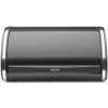 Brabantia Roll Top kenyértartó halkan záródó, befelé gördülő fedéllel, 316mm széles, 1 kenyérhez, ívelt forma, acél, matt fekete - 236686