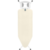 Brabantia Solid Steam Iron Rest vasalódeszka 1240x450mm - C méret, fix vasalótámasz, D=22mm fehér váz, ekrü huzat - 238840