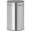 Brabantia Touch Bin New acél nyomófedeles szelektív szemetes - rozsdamentes acél, selyem 23+10L