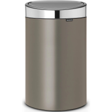 Brabantia Touch Bin New acél nyomófedeles szemetes - platinaszürke test, selyem fedő 40L szemetes
