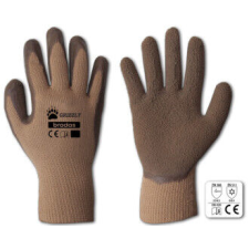 Bradas RWG10 Kesztyű, latex, barna GRIZZLY latex 10 24 pár/kart. védőkesztyű