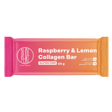 BrainMax Pure Collagen Bar, Raspberry & Lemon, kollagénszelet málna és citrom, 60 g reform élelmiszer