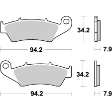 Braking 966SM1 fékbetét fél-fém Braking Futómű és fék alkatrészek Fékbetétek (tárcsafék) egyéb motorkerékpár alkatrész