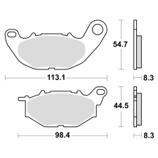 Braking 968SM1 Fékbetét, fél-fém Braking Futómű és fék alkatrészek Fékbetétek (tárcsafék) egyéb motorkerékpár alkatrész