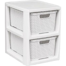 BranQ Könyvespolc 2 Kosárral BranQ Antik Fehér (5901098172714) bútor