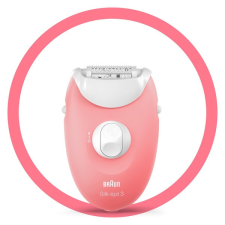 Braun SE3-176 epilátor, 20 csipeszes rendszer, masszázsgörgők, rózaszín epilátor