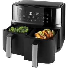 Braun TD 3030I TwinCook 3 AirFryer Forrólevegős sütő 8L 2850 Watt - Fekete fritőz