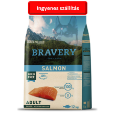 Bravery 2db esetén : Bravery Salmon Adult Large/Medium Breeds 12 kg Hypoallergén kutyaeledel
