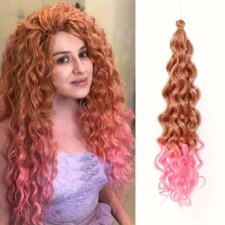Brazil hurkolható póthaj, 120cm, 100g, Hawaii hullámos 27/PINK póthaj