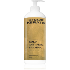 Brazil Keratin Anti Frizz Gold Shampoo mélyregeneráló sampon száraz és törékeny hajra 550 ml sampon