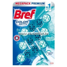 BREF Color Aktiv Ocean WC-frissítő 3x50g tisztító- és takarítószer, higiénia