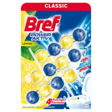 BREF Power Aktiv WC frissítő Lemon (3x50g) tisztító- és takarítószer, higiénia