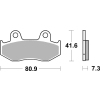 BREMBO 07078XS fékbetét szinterezett, scooter BREMBO  Futómű és fék alkatrészek Fékbetétek (tárcsafék)