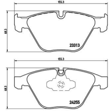 BREMBO fékbetétkészlet, tárcsafék BREMBO P 06 055 autóalkatrész