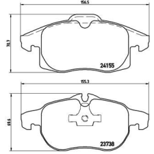 BREMBO fékbetétkészlet, tárcsafék BREMBO P 10 011 autóalkatrész