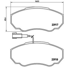 BREMBO fékbetétkészlet, tárcsafék BREMBO P 23 091 autóalkatrész