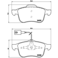 BREMBO fékbetétkészlet, tárcsafék BREMBO P 23 103 autóalkatrész
