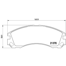 BREMBO fékbetétkészlet, tárcsafék BREMBO P 61 089 autóalkatrész