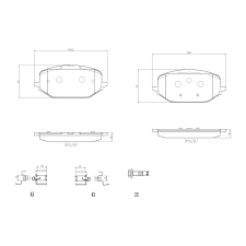 BREMBO fékbetétkészlet, tárcsafék BREMBO P 61 142 autóalkatrész