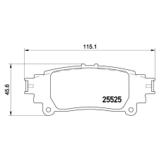 BREMBO fékbetétkészlet, tárcsafék BREMBO P 83 132 autóalkatrész