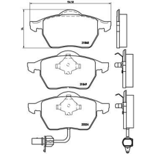 BREMBO fékbetétkészlet, tárcsafék BREMBO P 85 060 autóalkatrész