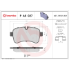 BREMBO fékbetétkészlet, tárcsafék BREMBO P A6 027