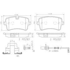 BREMBO fékbetétkészlet, tárcsafék P85120NX autóalkatrész