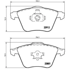BREMBO fékbetétkészlet, tárcsafék P 10 012 autóalkatrész