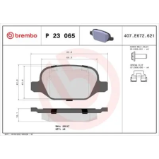 BREMBO fékbetétkészlet, tárcsafék P 23 065 autóalkatrész