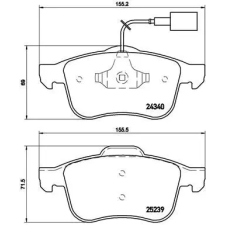 BREMBO fékbetétkészlet, tárcsafék P 23 132 autóalkatrész