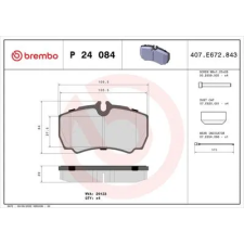 BREMBO fékbetétkészlet, tárcsafék P 24 084 autóalkatrész