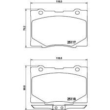 BREMBO fékbetétkészlet, tárcsafék P 28 079 autóalkatrész