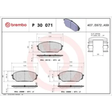 BREMBO fékbetétkészlet, tárcsafék P 30 071 autóalkatrész