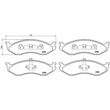 BREMBO fékbetétkészlet, tárcsafék P 37 004 autóalkatrész