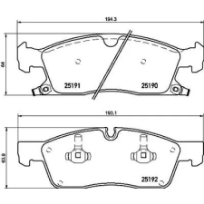BREMBO fékbetétkészlet, tárcsafék P 37 015 fékbetét