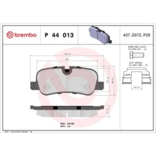 BREMBO fékbetétkészlet, tárcsafék P 44 013 autóalkatrész