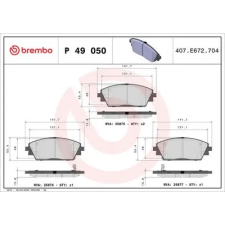 BREMBO fékbetétkészlet, tárcsafék P 49 050 autóalkatrész