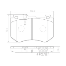 BREMBO fékbetétkészlet, tárcsafék P 50 123 autóalkatrész